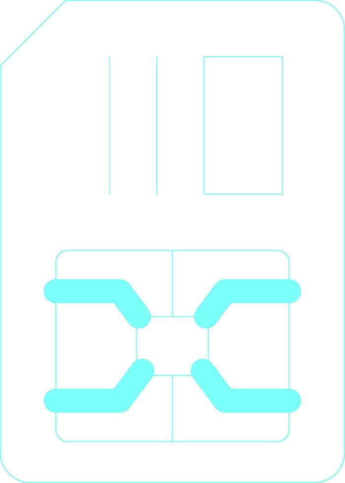 conception d'icône créative de carte sim vecteur