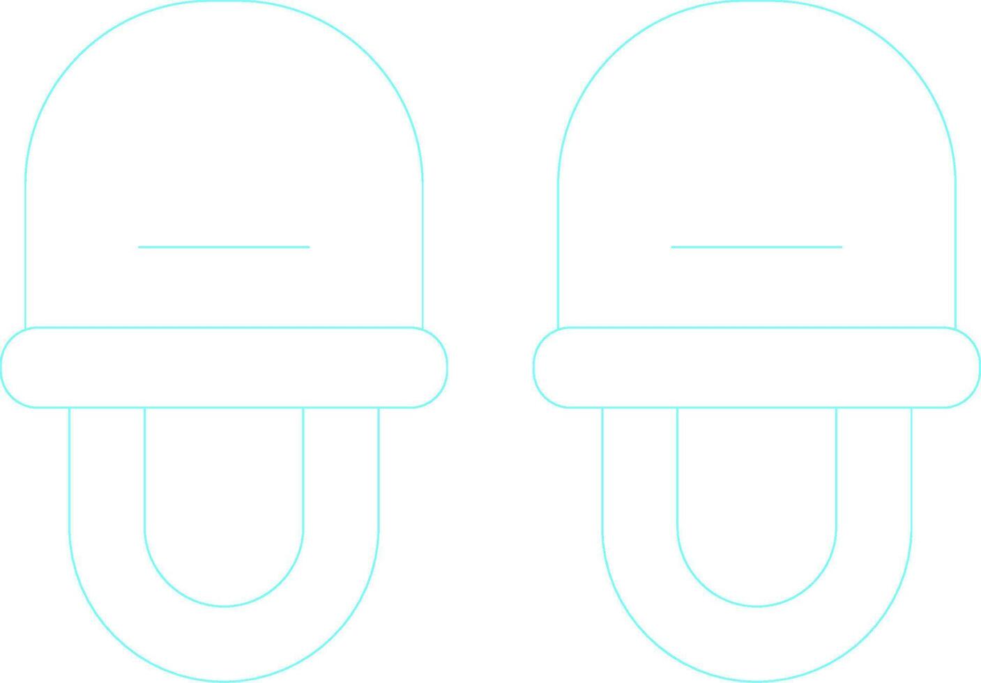 conception d'icônes créatives de pantoufles vecteur