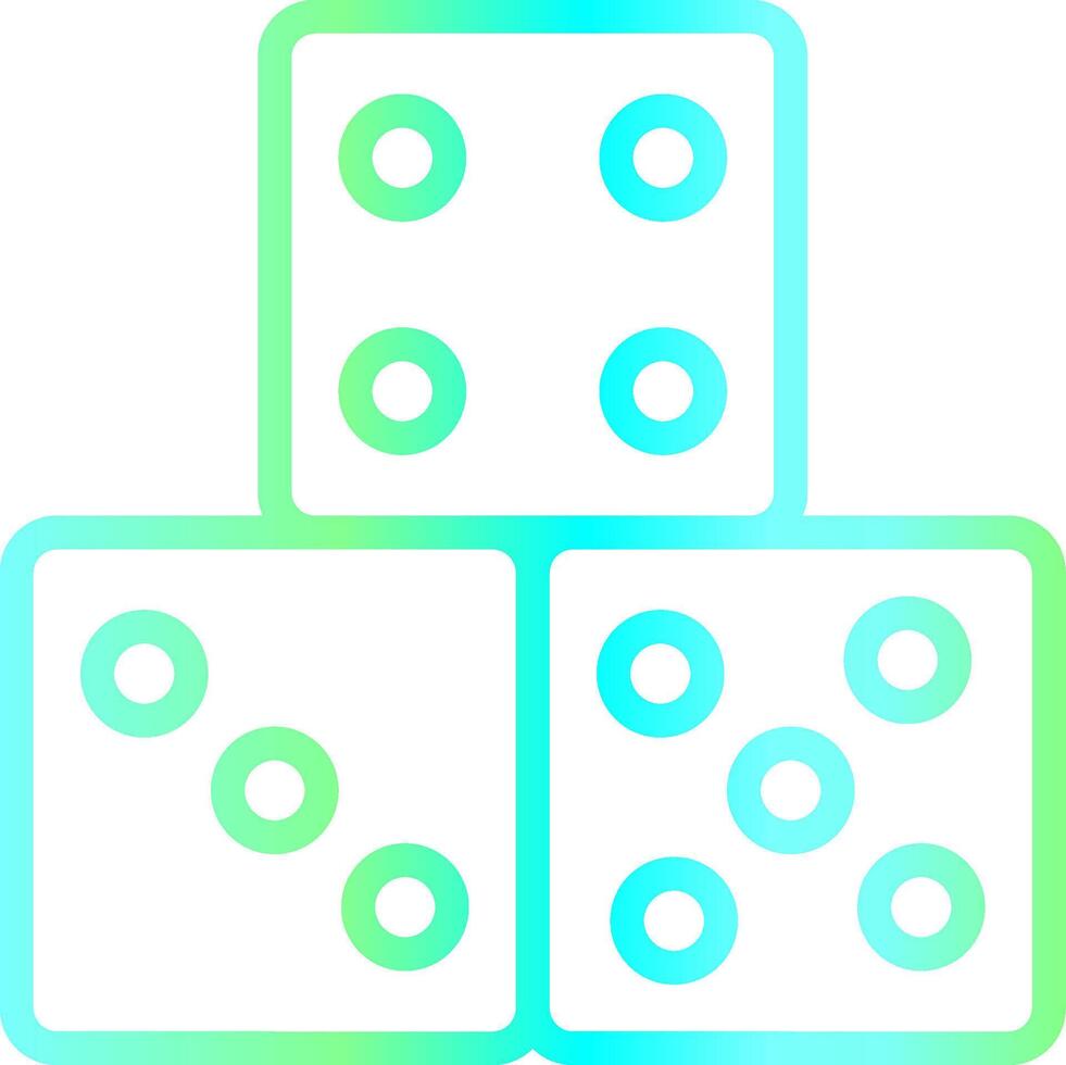 conception d'icône créative de pièce de domino vecteur