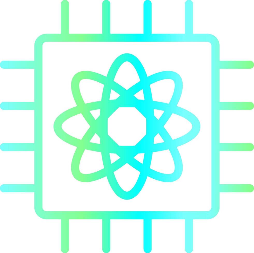 quantum ordinateur Créatif icône conception vecteur