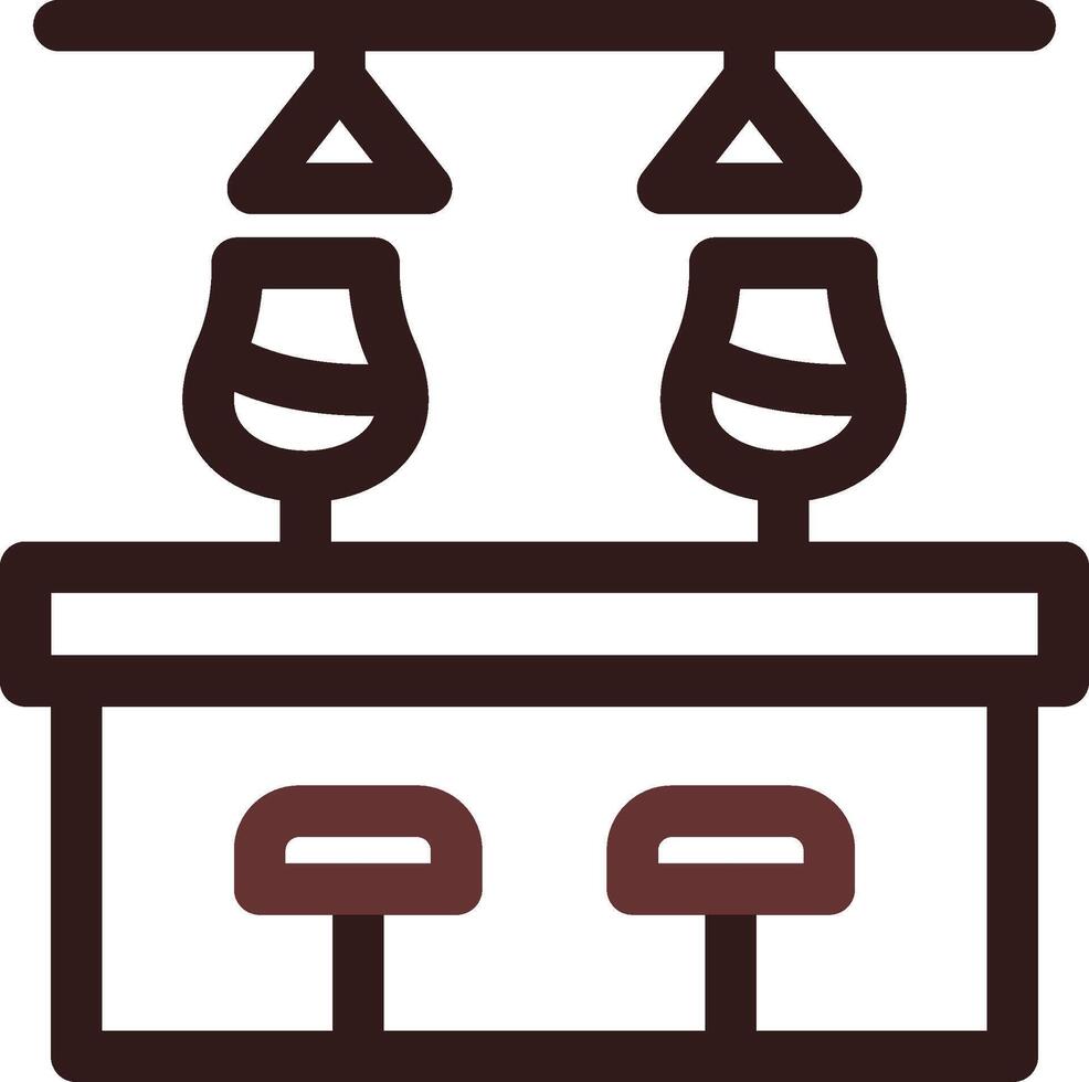 conception d'icône créative de comptoir de bar vecteur