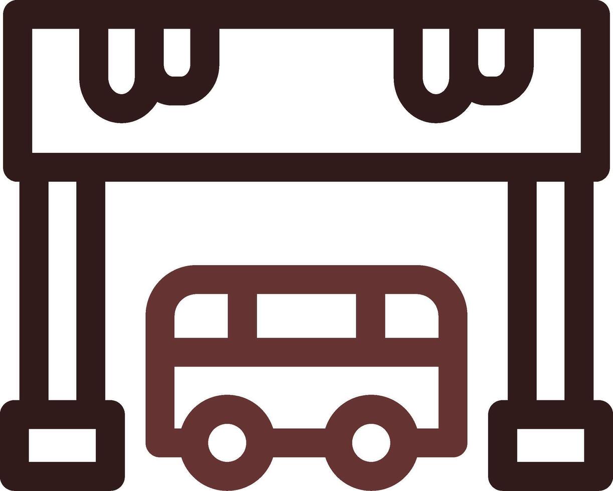 conception d'icône créative d'arrêt de bus vecteur