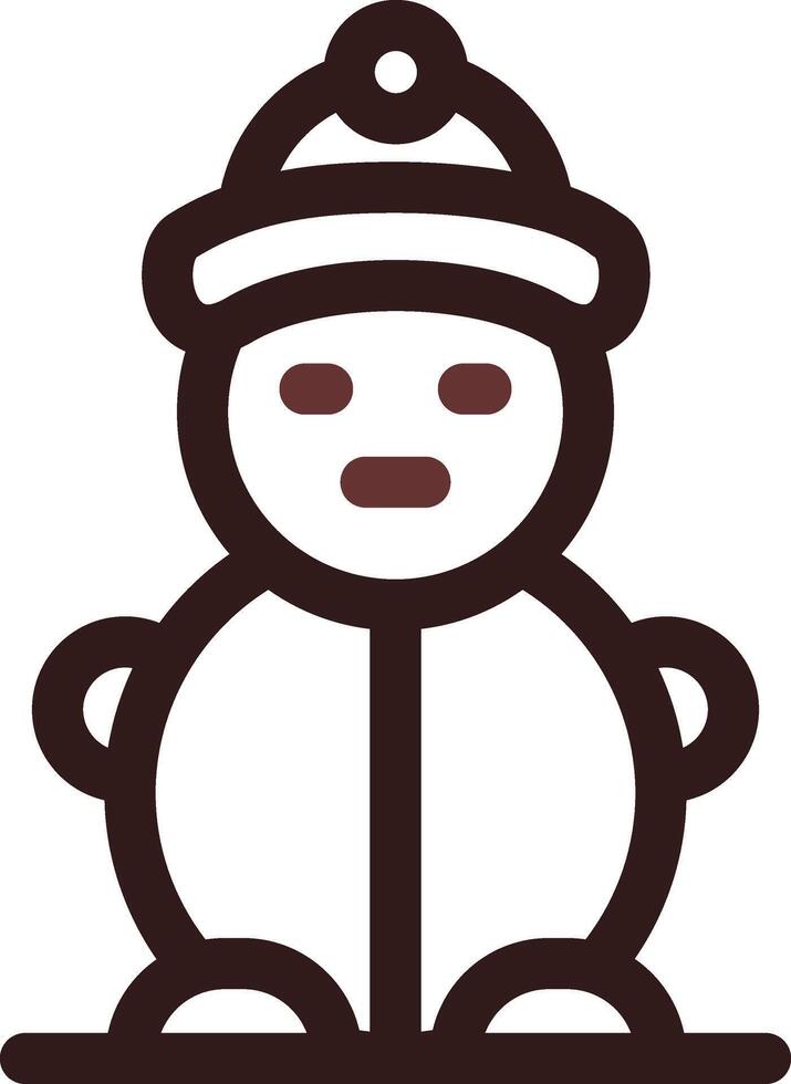 conception d'icône créative bonhomme de neige vecteur