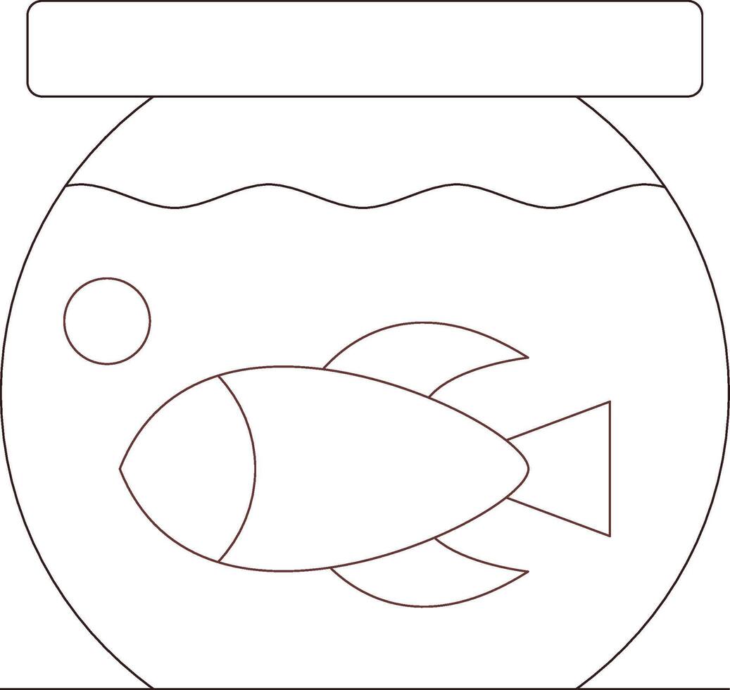 conception d'icône créative de bol de poisson vecteur