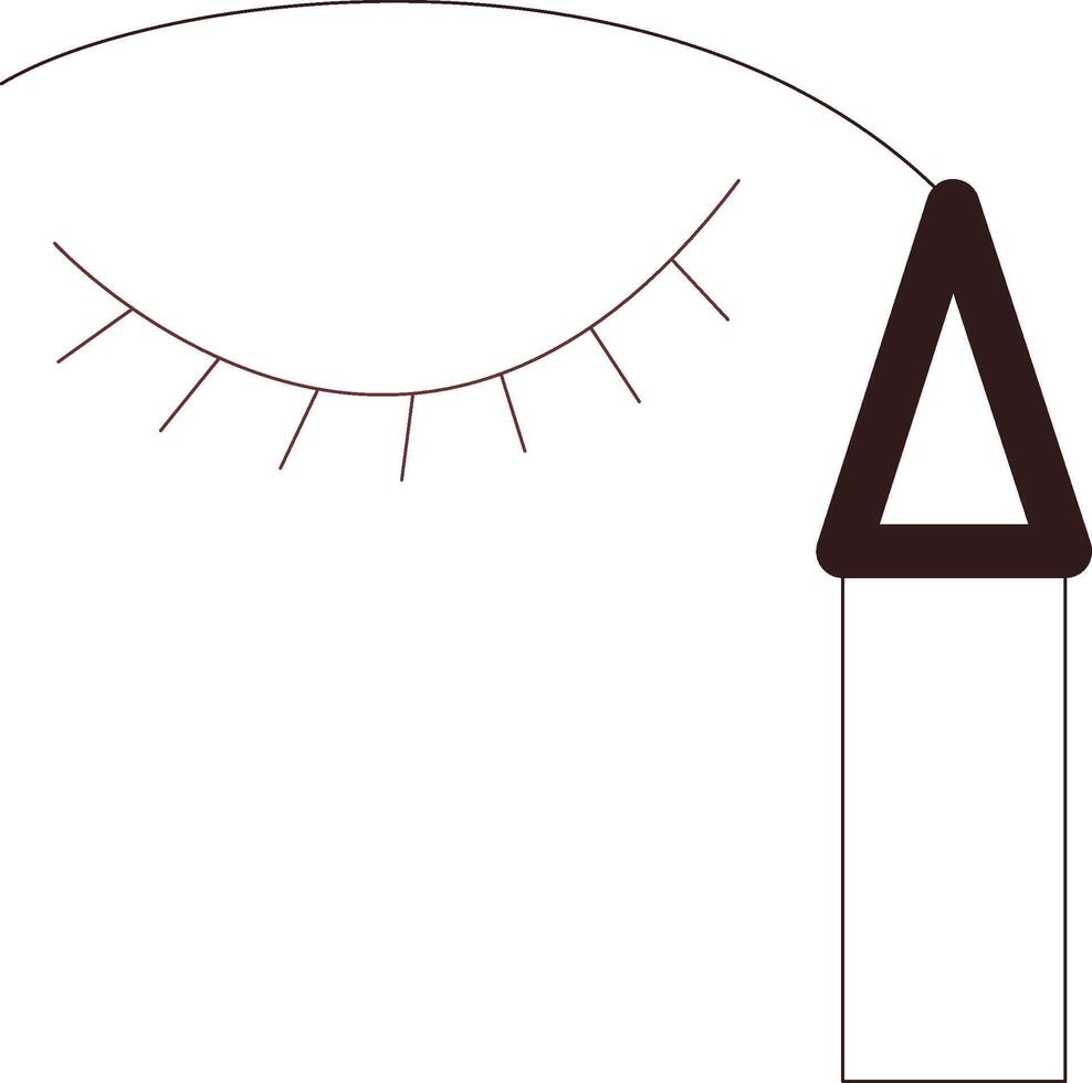 conception d'icône créative eyeliner vecteur