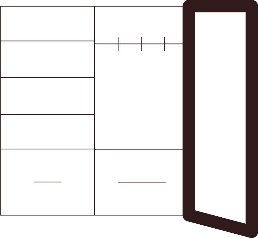 conception d'icône créative de placard vecteur