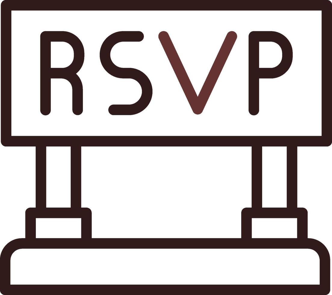 conception d'icône créative rsvp vecteur