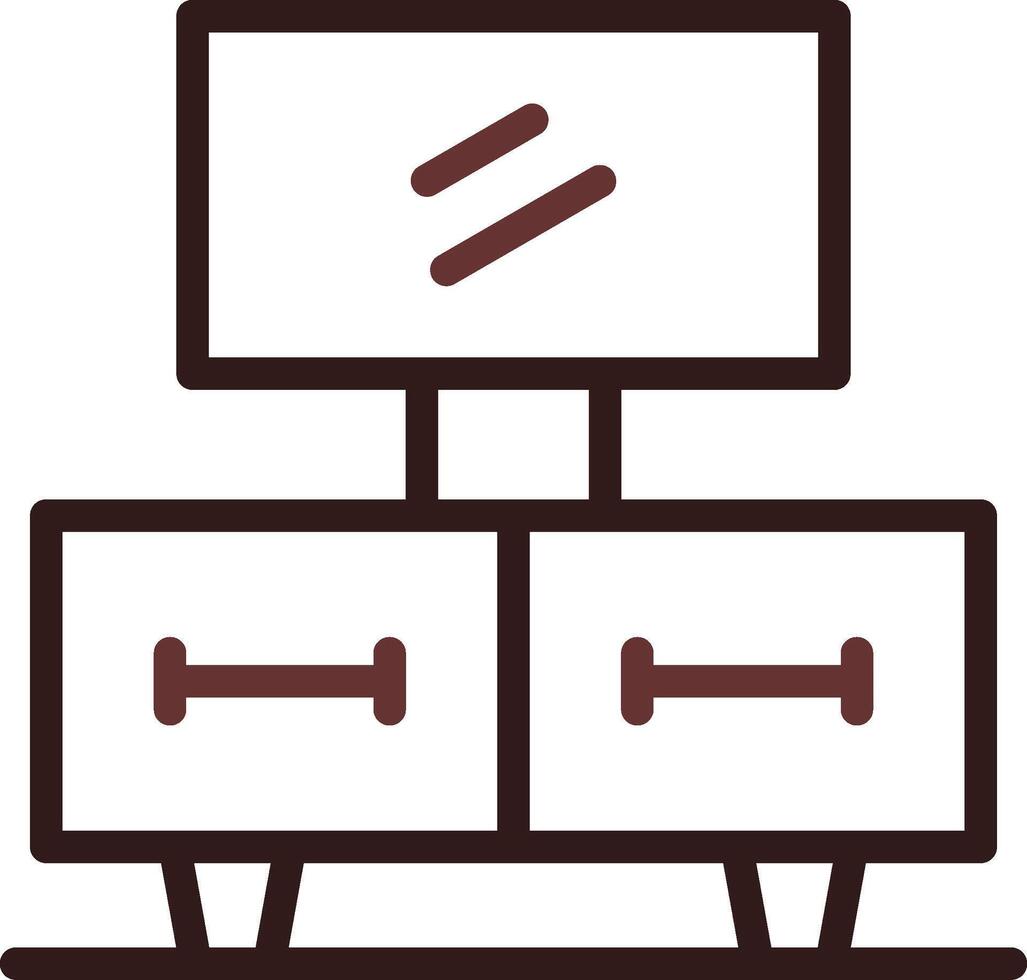 conception d'icône créative de meuble tv vecteur