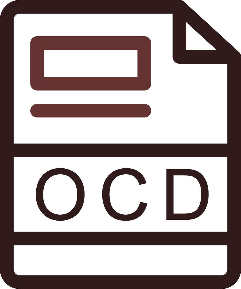 ocd Créatif icône conception vecteur