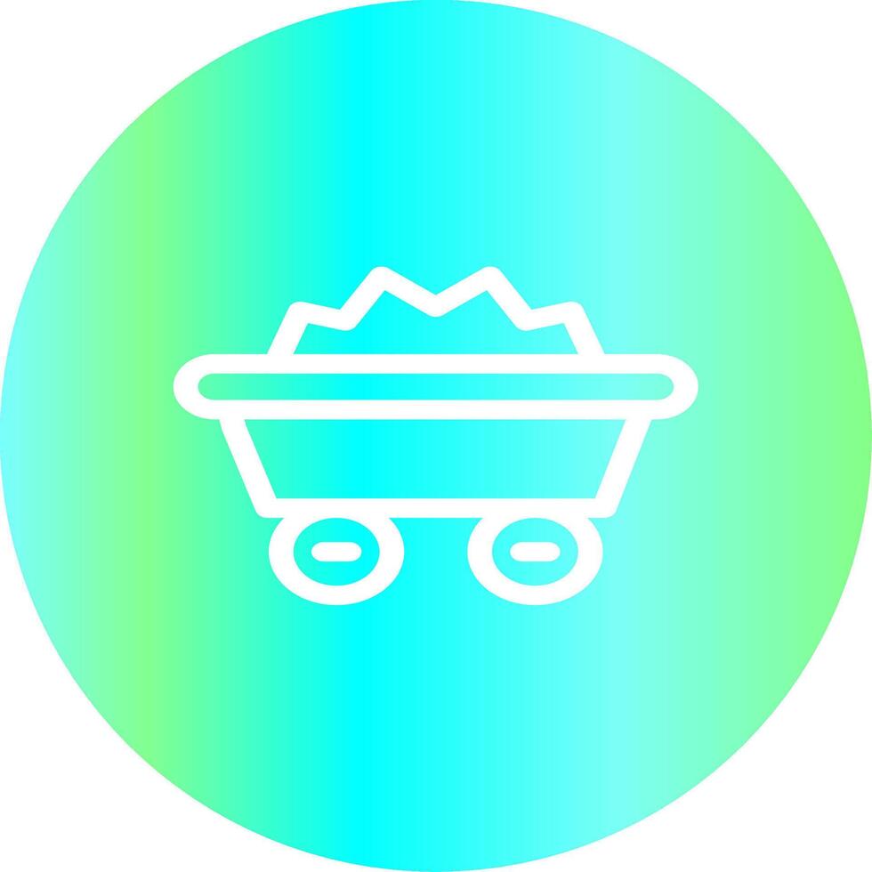 conception d'icône créative de chariot de mine vecteur