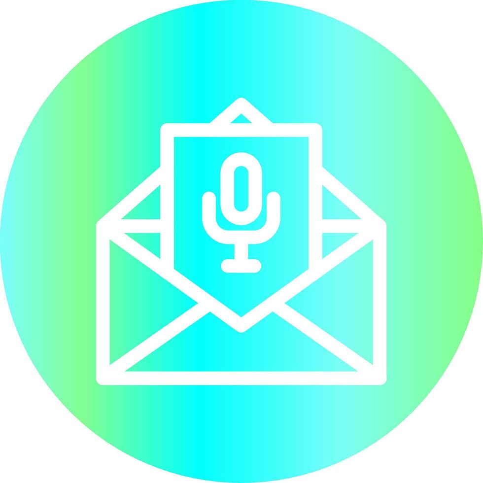 conception d'icône créative de courrier électronique vocal vecteur