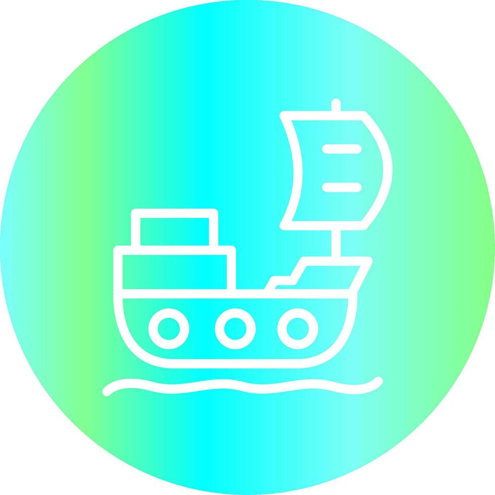 conception d'icône créative de bateau pirate vecteur