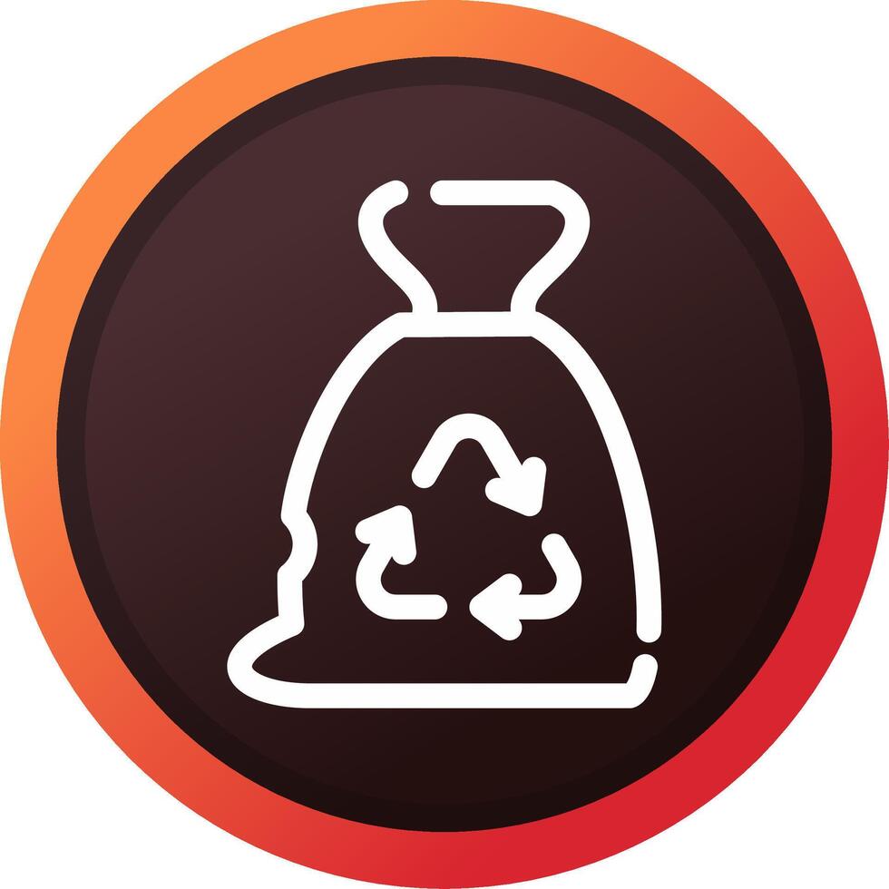 conception d'icône créative de sac à ordures vecteur