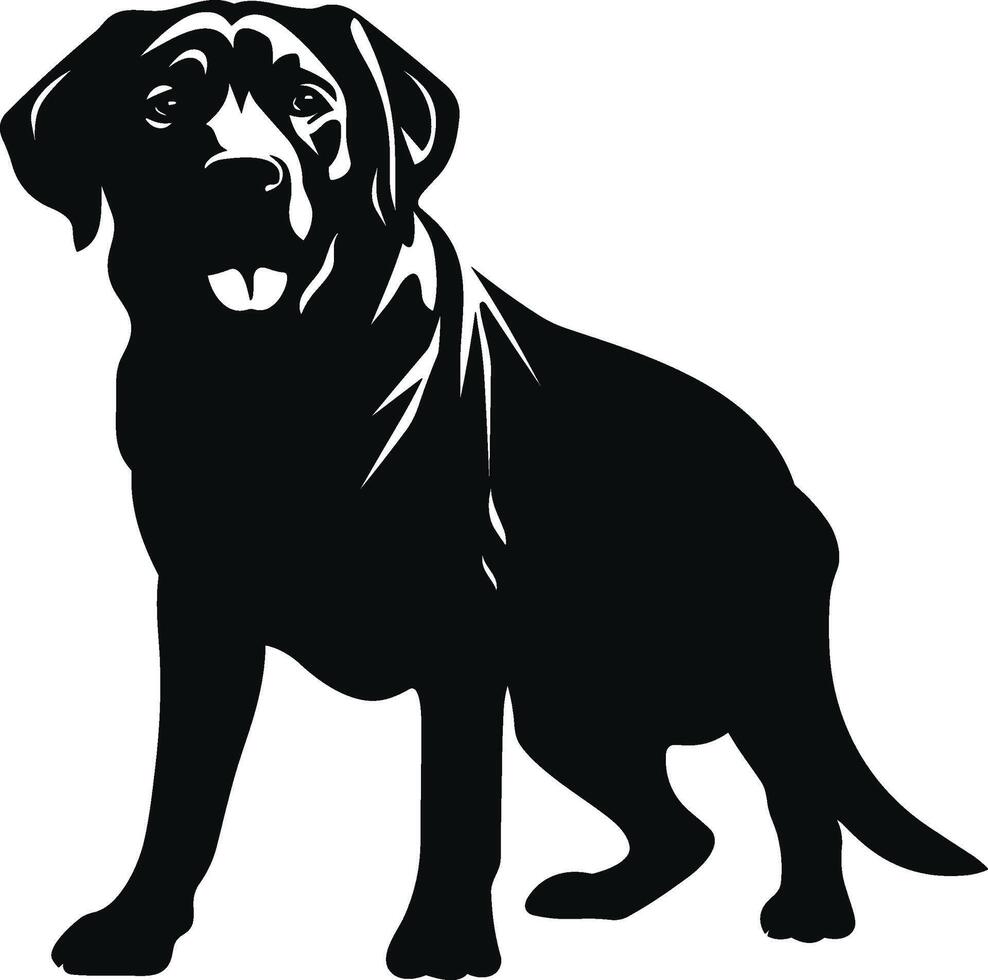 silhouette Labrador retriever chien logo vecteur