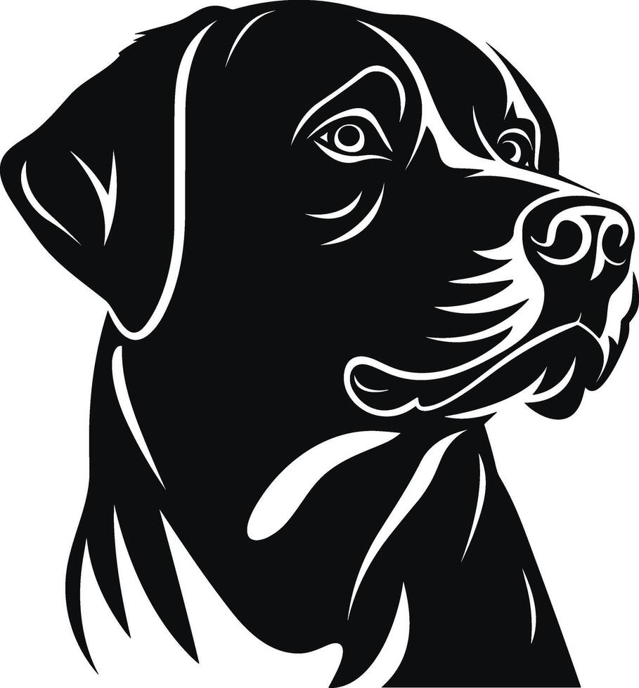 silhouette Labrador retriever chien logo vecteur