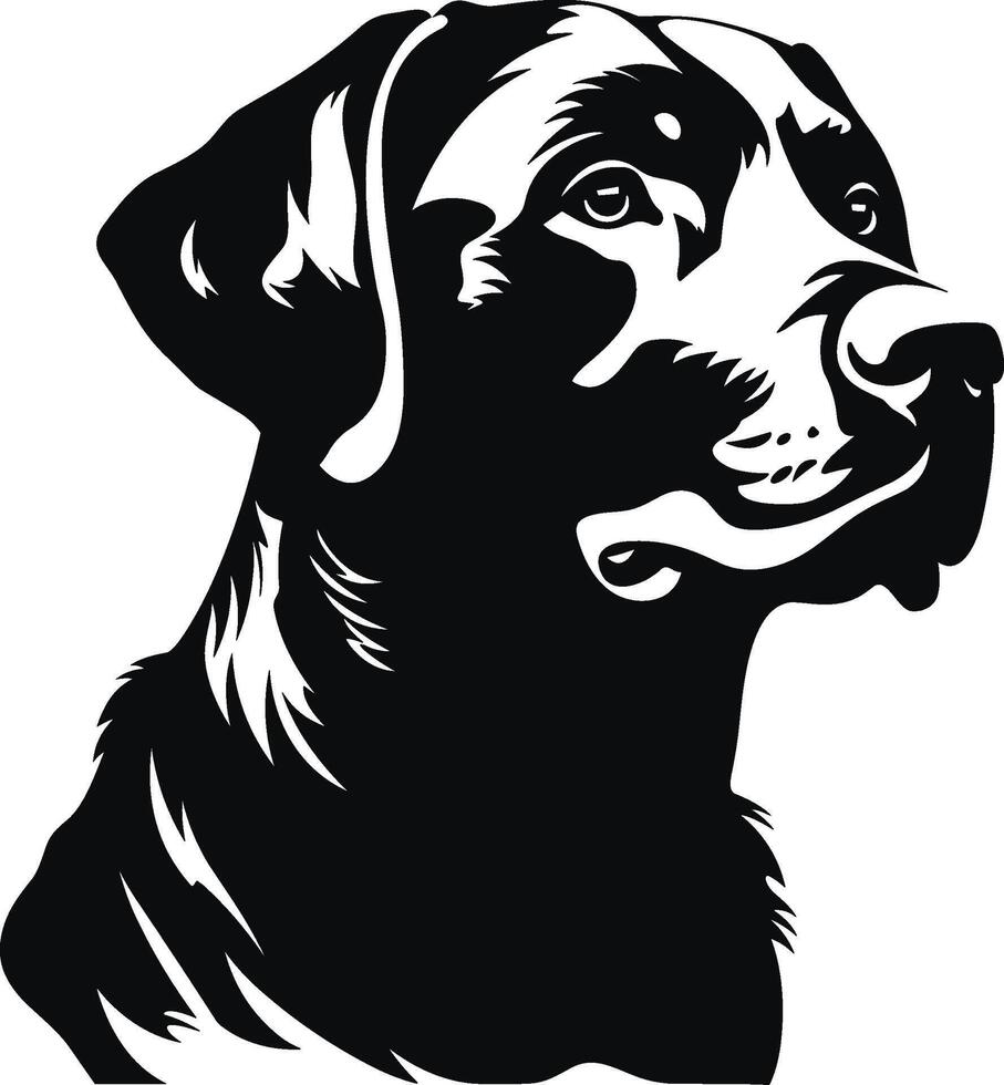 silhouette Labrador retriever chien logo vecteur