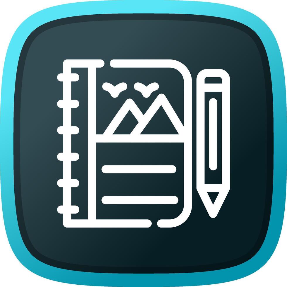 conception d'icônes créatives de carnet de croquis vecteur