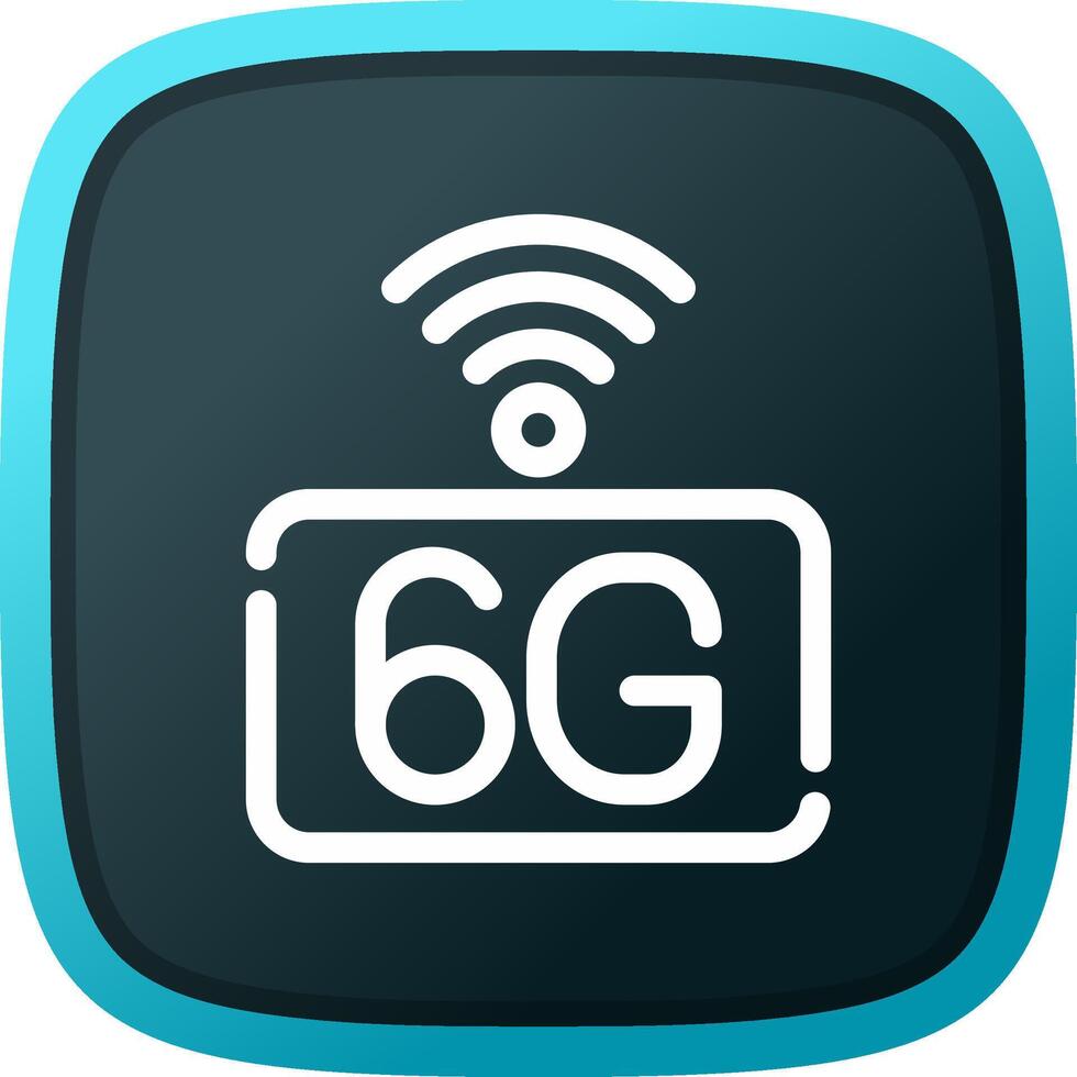 6g réseau Créatif icône conception vecteur