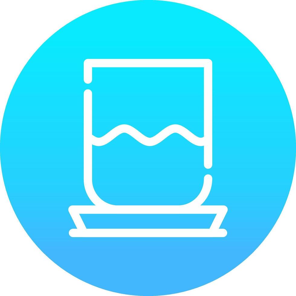 conception d'icône créative de verre d'eau vecteur