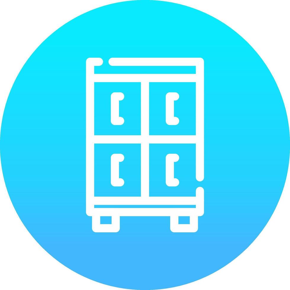 conception d'icône créative de casier de bureau vecteur