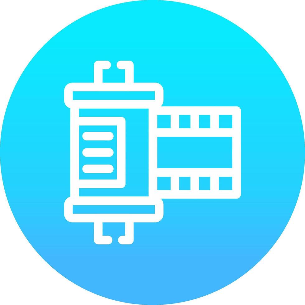 conception d'icône créative de rouleau de film vecteur