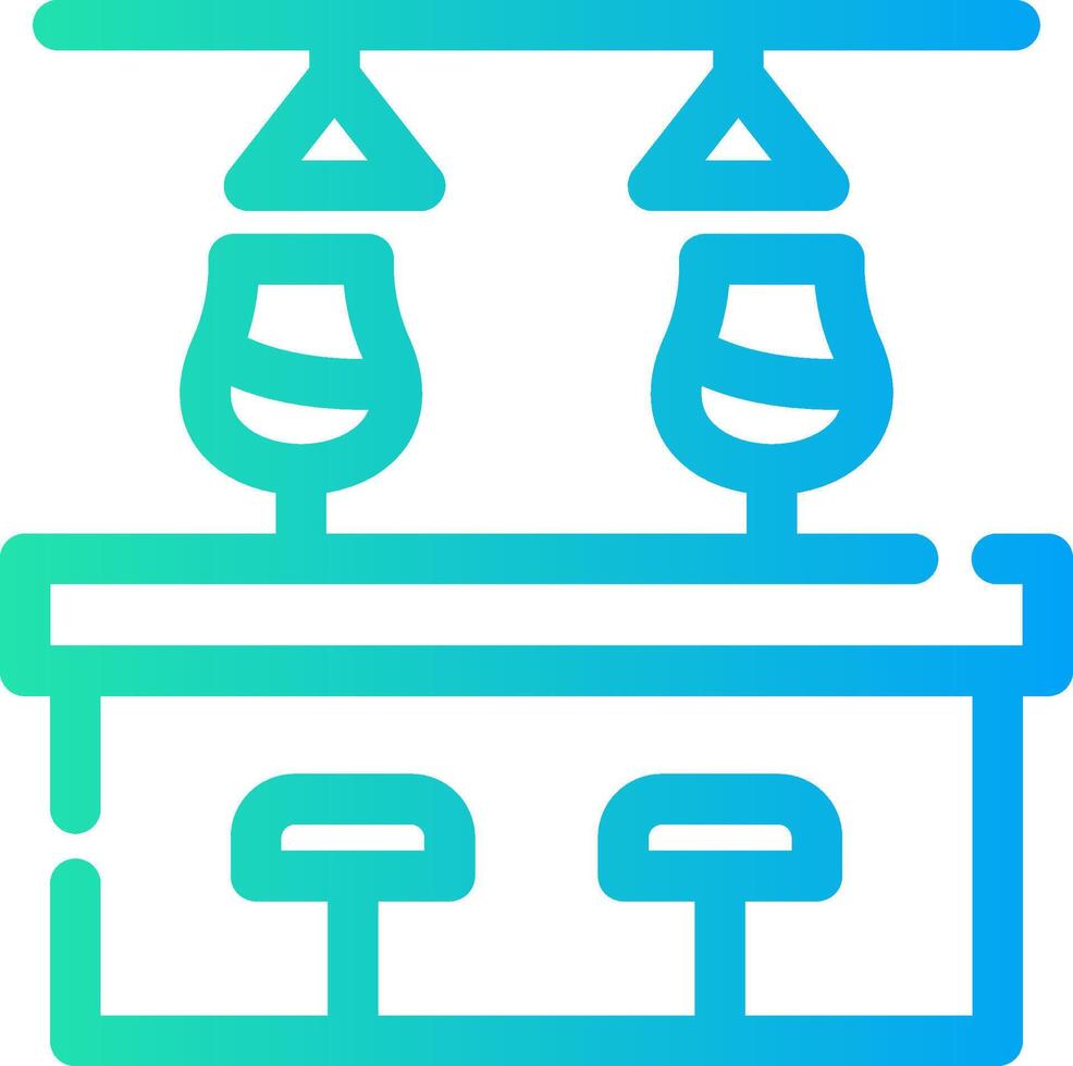 conception d'icône créative de comptoir de bar vecteur