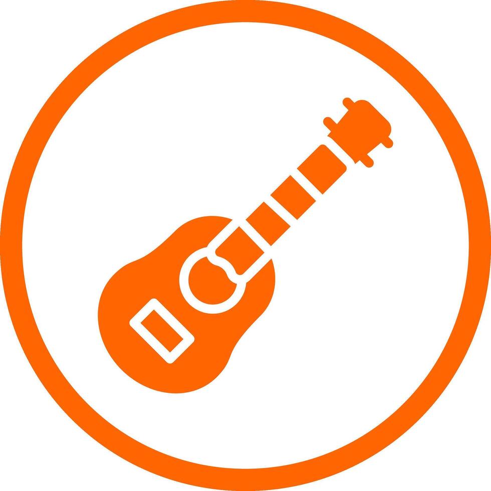 conception d'icône créative de guitare acoustique vecteur