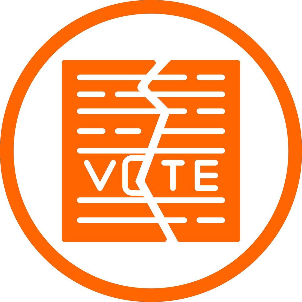 conception d'icône créative de bulletin de vote vecteur