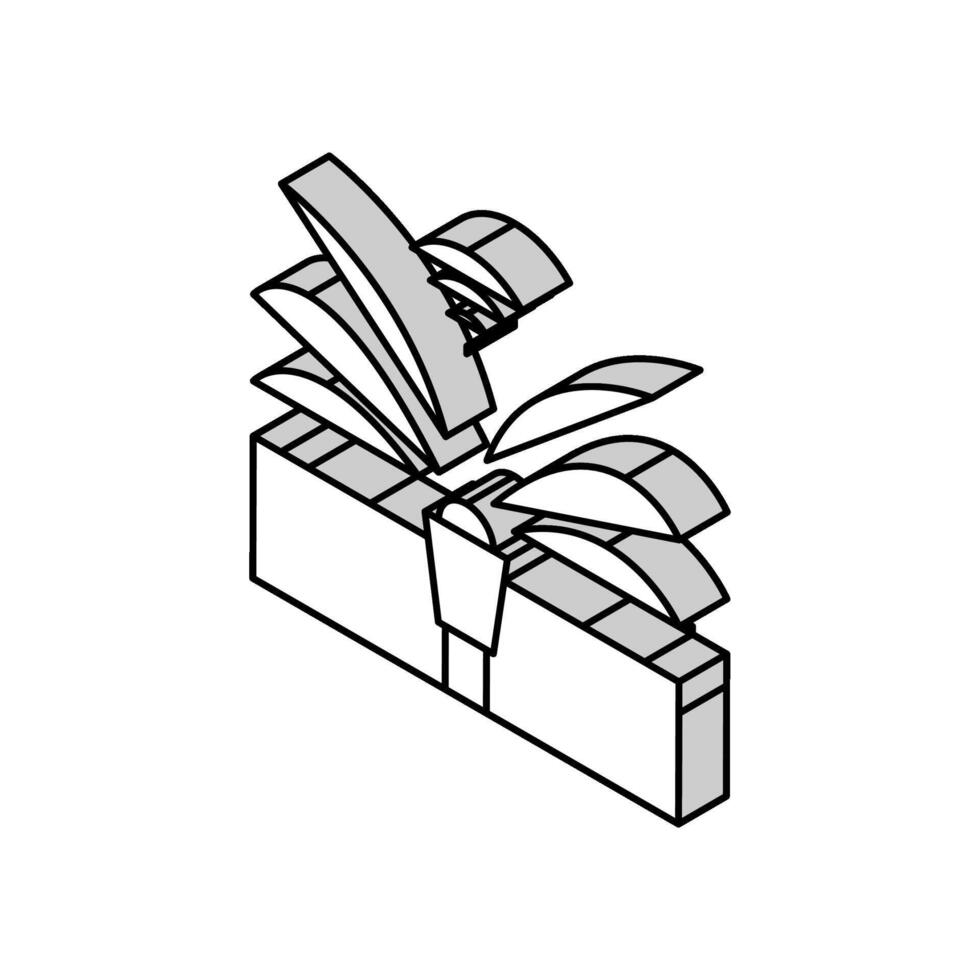 pulvérisation les plantes intelligent ferme isométrique icône vecteur illustration