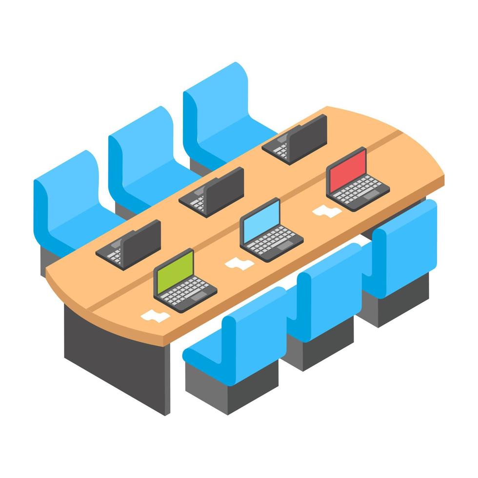 concepts de salle de réunion vecteur