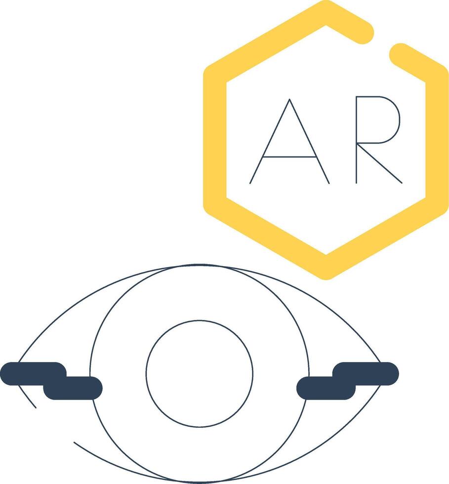 ar contact lentille Créatif icône conception vecteur