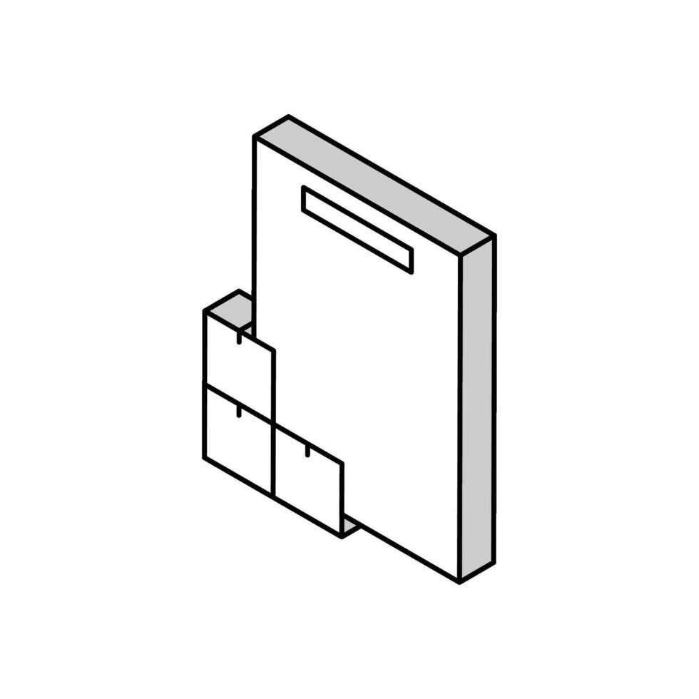liste de livrer paquets isométrique icône vecteur illustration