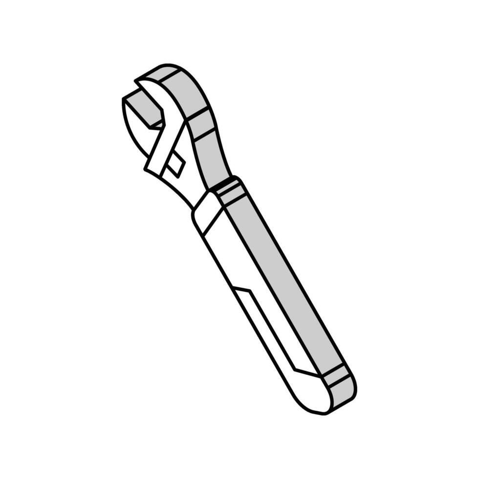 clé outil réparation isométrique icône vecteur illustration