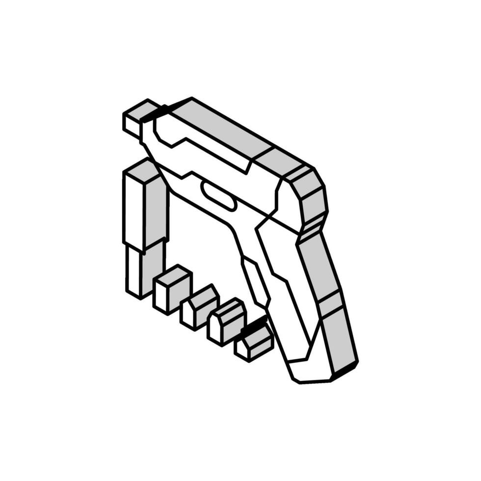 Tournevis outil réparation isométrique icône vecteur illustration