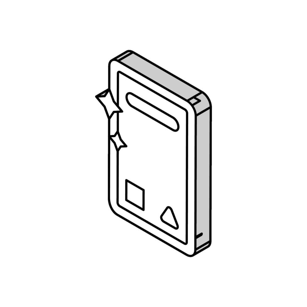 or bar fente Jeu isométrique icône vecteur illustration