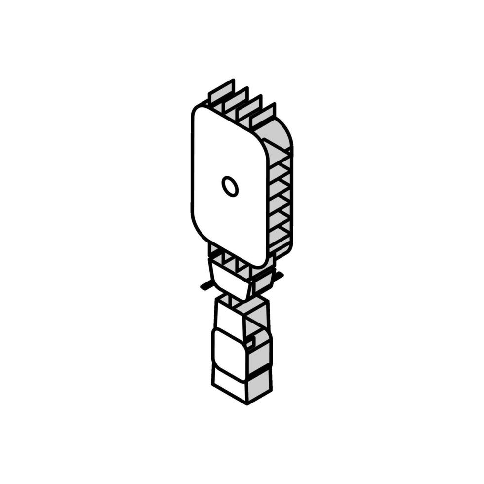 rétro micro microphone isométrique icône vecteur illustration