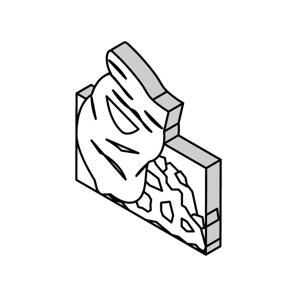 construction débris suppression isométrique icône vecteur illustration