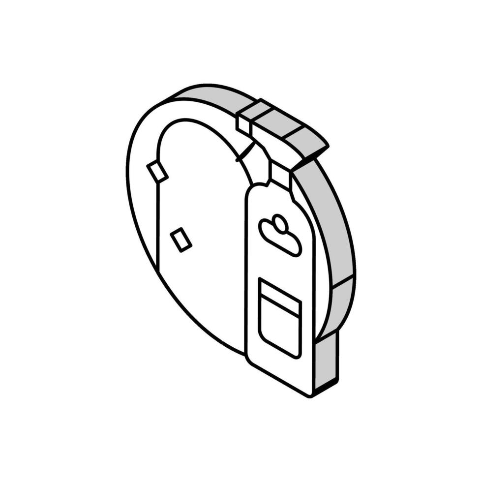 miroir nettoyeur détergent isométrique icône vecteur illustration