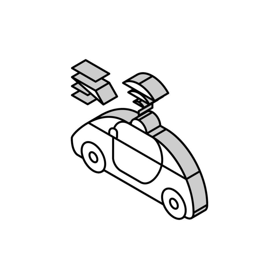 intelligent auto soi véhicule isométrique icône vecteur illustration