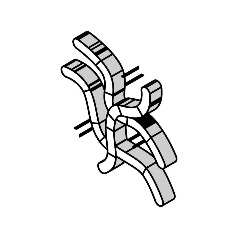 Ver de terre gelée bonbons gommeux isométrique icône vecteur illustration