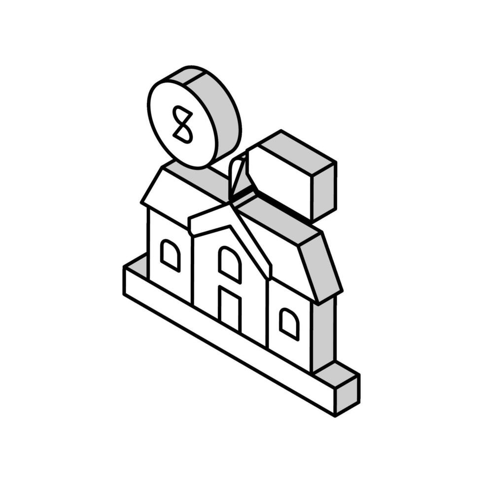 de location propriété biens Accueil isométrique icône vecteur illustration