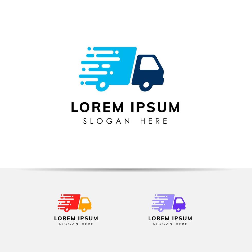 création de logo de services de livraison rapide. modèle de conception de logo de messagerie icône illustration vectorielle vecteur