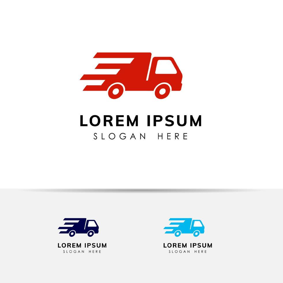 création de logo de services de livraison express. modèle de conception de logo de messagerie. conception d'icône de cargaison vecteur