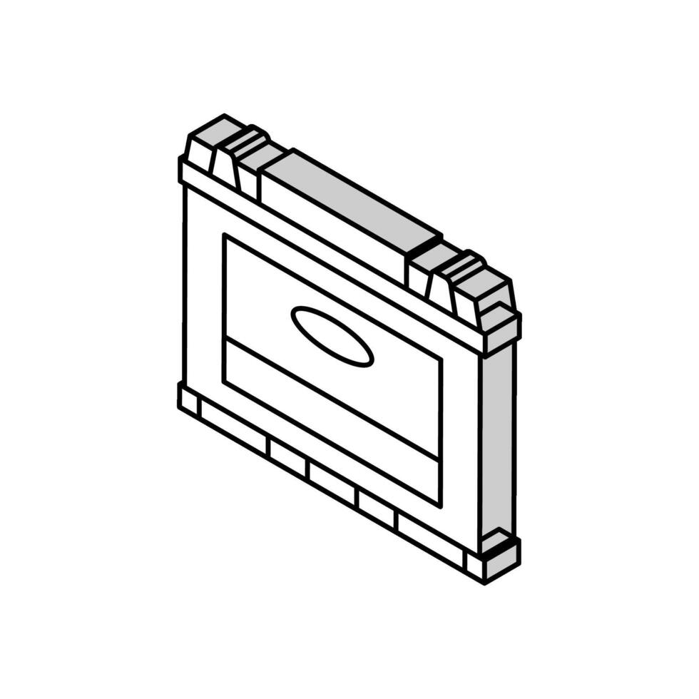 argent calcium batterie isométrique icône vecteur illustration