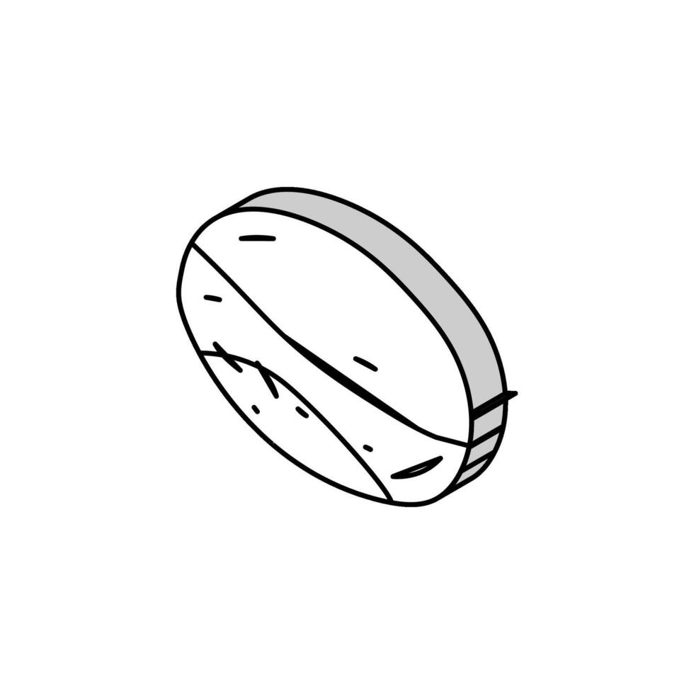 melon Jaune isométrique icône vecteur illustration