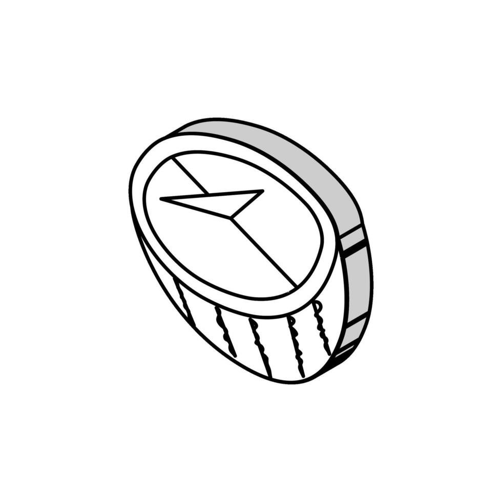 Couper mûr pastèque isométrique icône vecteur illustration