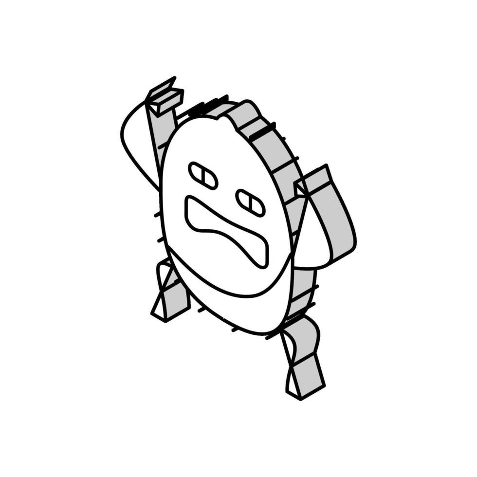 kiwi personnage isométrique icône vecteur illustration