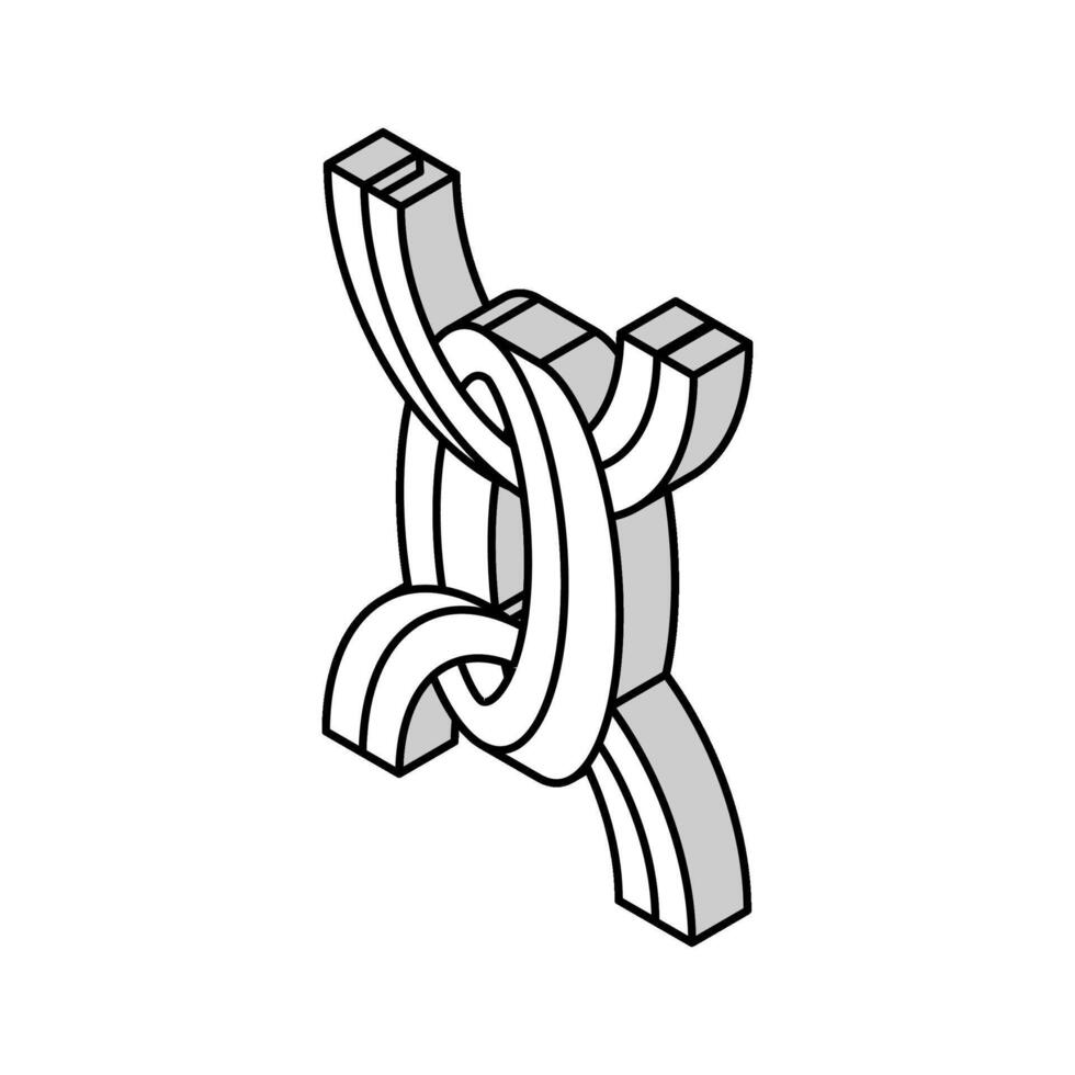 éructeur chaîne isométrique icône vecteur illustration