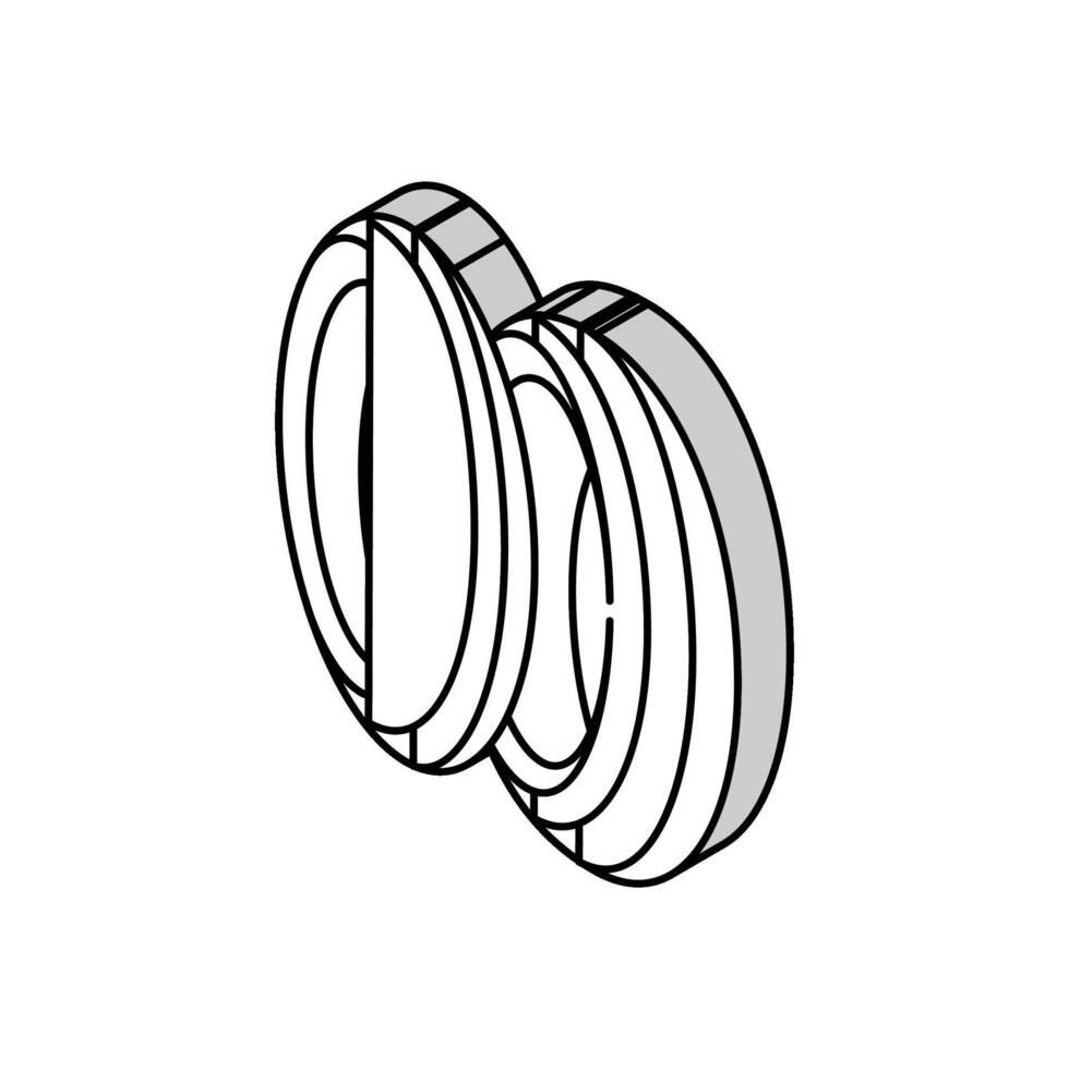 pneu moto accessoire isométrique icône vecteur illustration