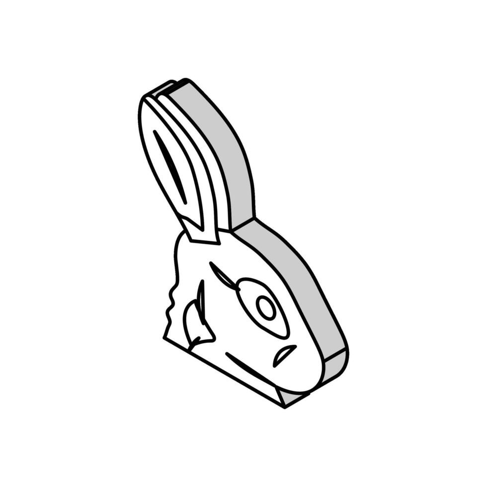 lapin animal zoo isométrique icône vecteur illustration